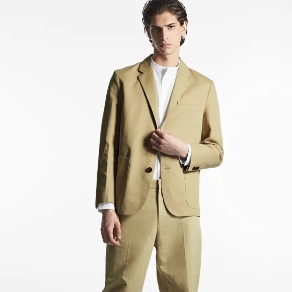 COS Grandad Collar Cotton Shirt - Picture 2 of 5